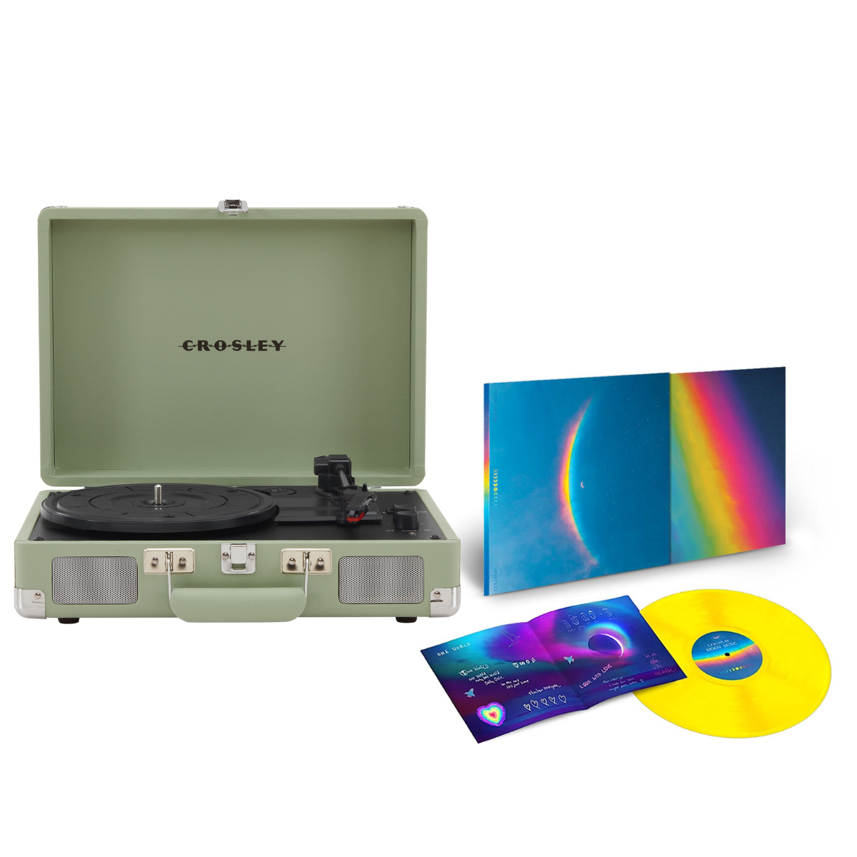 Cruiser Plus Mint & Coldplay - Moon Music Special edition Yellow vinyl Crosley Radio Europe